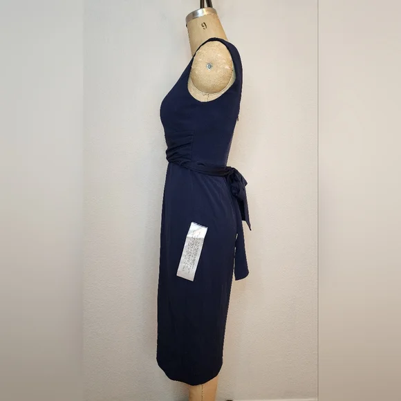 NWT Dress The Population Navy Alessia Midi Dress - Picture 7 of 10